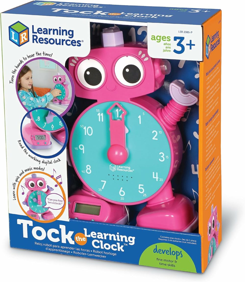 Tock The Learning Clock Pink  1 Piece  Ages 3+  Educational Talking Clock  |  Teaching Clocks All Toys Teaching Clocks