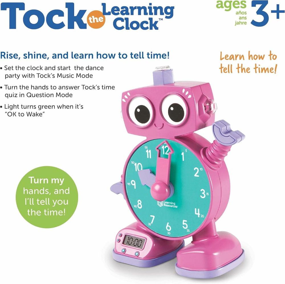 Tock The Learning Clock Pink  1 Piece  Ages 3+  Educational Talking Clock  |  Teaching Clocks All Toys Teaching Clocks