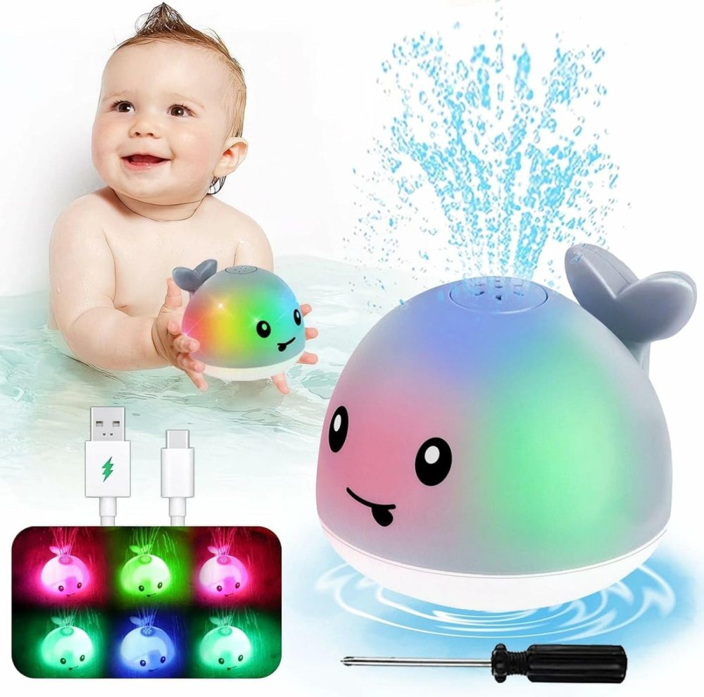 Toddla Whale Bath Toy Sprinkler – Bath Toys For Toddlers 1-3 – Light Up Water Whale Bath Toy – Bathtub Toys For Infants 6-12 Months Toddlers Age 2-4 Birthday Gift For 1 2 3 4 5 Year Old Boys Girlds  |  Bath Toys All Toys Bath Toys