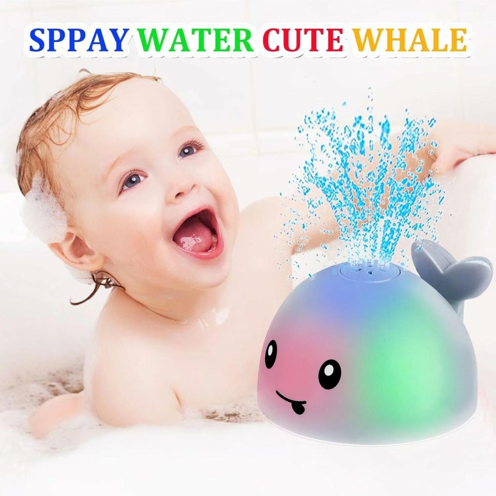 Toddla Whale Bath Toy Sprinkler – Bath Toys For Toddlers 1-3 – Light Up Water Whale Bath Toy – Bathtub Toys For Infants 6-12 Months Toddlers Age 2-4 Birthday Gift For 1 2 3 4 5 Year Old Boys Girlds  |  Bath Toys All Toys Bath Toys