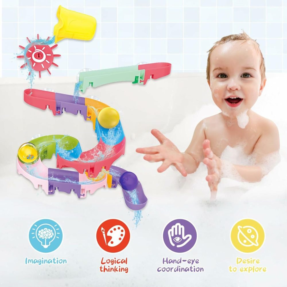 Toddler Bath Toys  Baby Bathtub Toys With Elephant Shower Sprays And Slide Track  Fishing Floating Animals Toys  Creative Shower Toys Christmas Birthday Gifts For Boys And Girls  |  Bath Toys All Toys Bath Toys