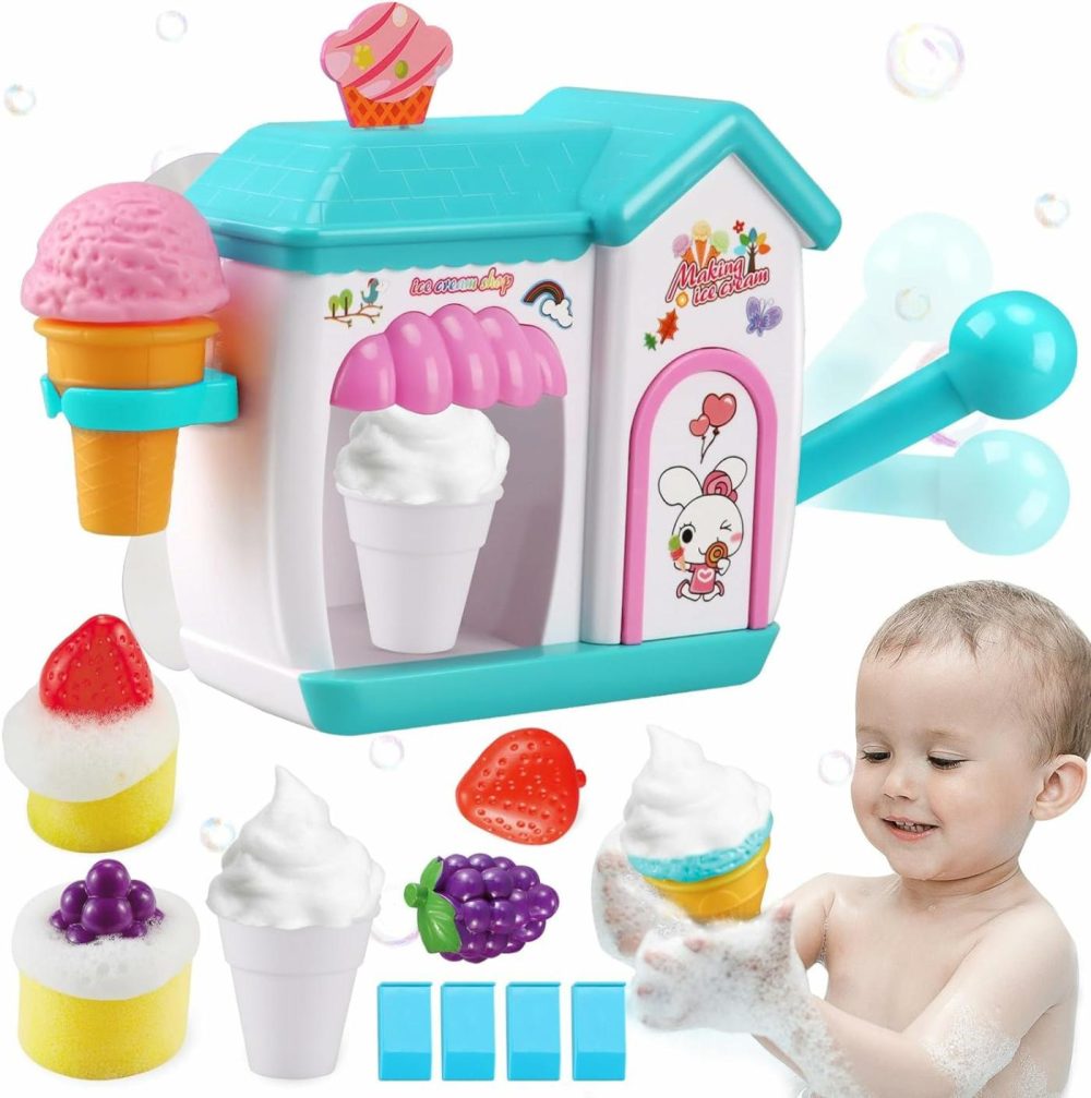 Toddler Bath Toys For 3 4 5 6 7 8 Years Old Girls  Bubble Ice Cream Maker Bath Toy  Shower Toys  Toddler Bath Toys Age 2-4  Bathtub Bubble Machine  Toy For 3 4 5 6 7 8 Years Old Boys Girls  |  Bath Toys All Toys Bath Toys