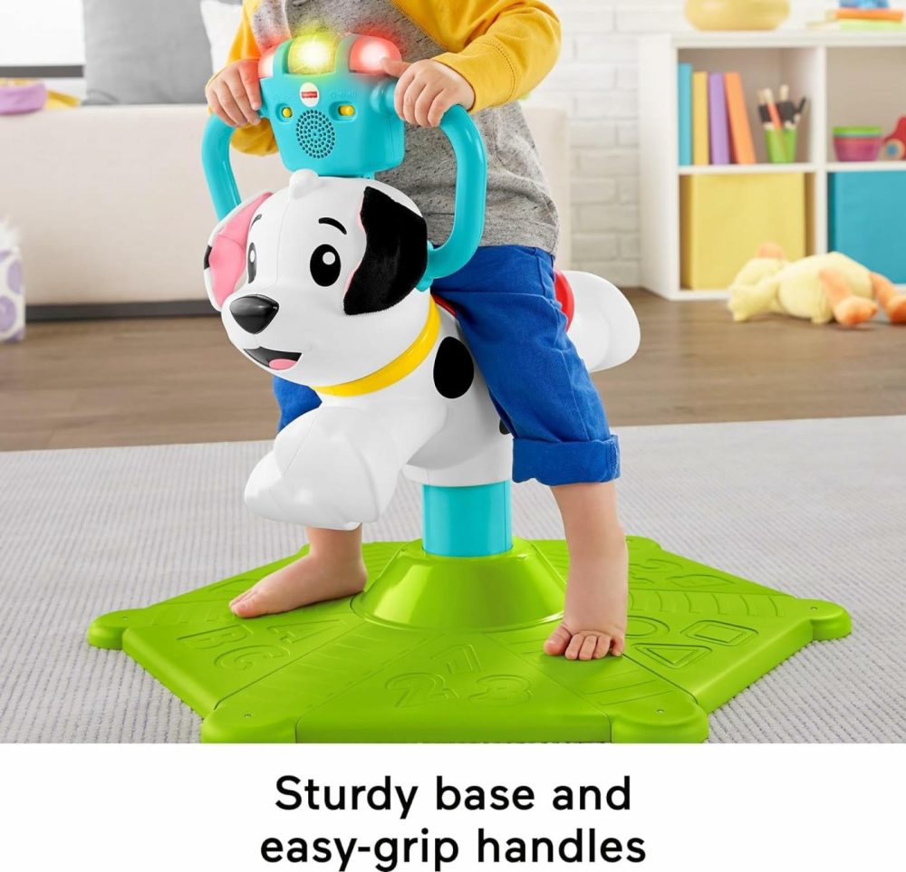 Toddler Learning Toy  Bounce And Spin Puppy Stationary Ride-On Bouncer With Music & Lights For Infants Ages 1+ Years  |  Musical Toys All Toys