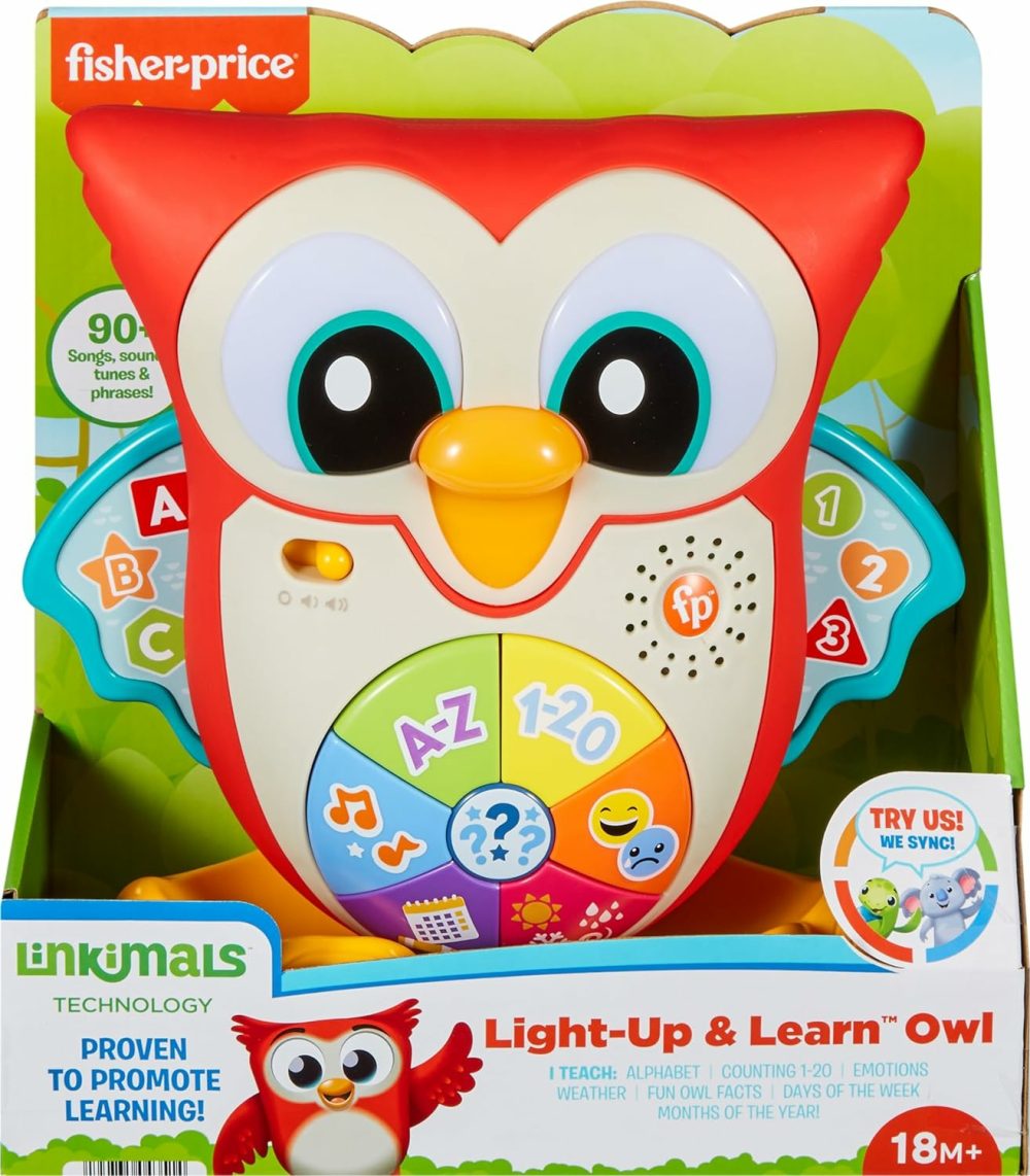 Toddler Learning Toy Linkimals Light-Up & Learn Owl For Ages 18+ Months  Compatible Only With Linkimals Items  |  Musical Toys All Toys