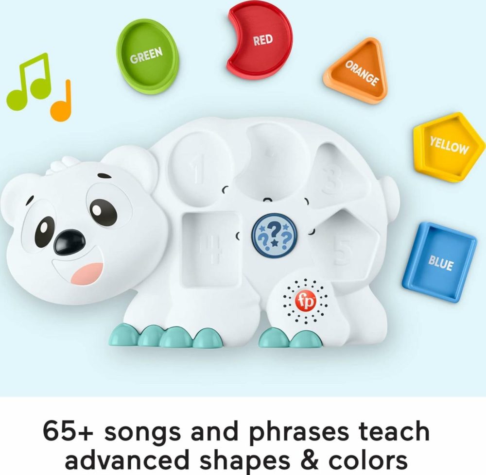 Toddler Learning Toy Linkimals Puzzlin’ Shapes Polar Bear With Lights & Music For Kids Ages 18+ Months  Compatible Only With Linkimals Items  |  Musical Toys All Toys