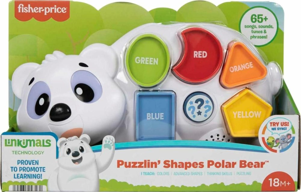 Toddler Learning Toy Linkimals Puzzlin’ Shapes Polar Bear With Lights & Music For Kids Ages 18+ Months  Compatible Only With Linkimals Items  |  Musical Toys All Toys