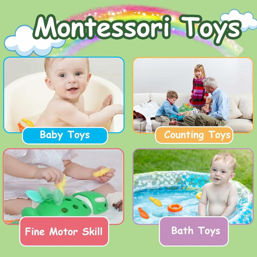 Toddler Montessori Toys Learning Activities Educational Dinosaur,Birthday Gifts For Baby Boys Girls 12 18 Month One Year Old,Baby Sensory Fine Motor Skills For Age 1 2  |  Sorting & Stacking Toys All Toys Sorting & Stacking Toys