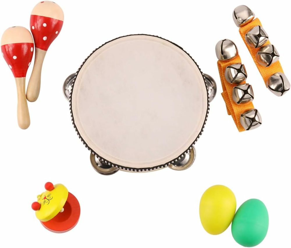 Toddler Musical Instrument  Wooden Percussion Instruments Tambourine For Kids Toddlers  Musical Toys Set For Boys And Girls  |  Musical Toys All Toys