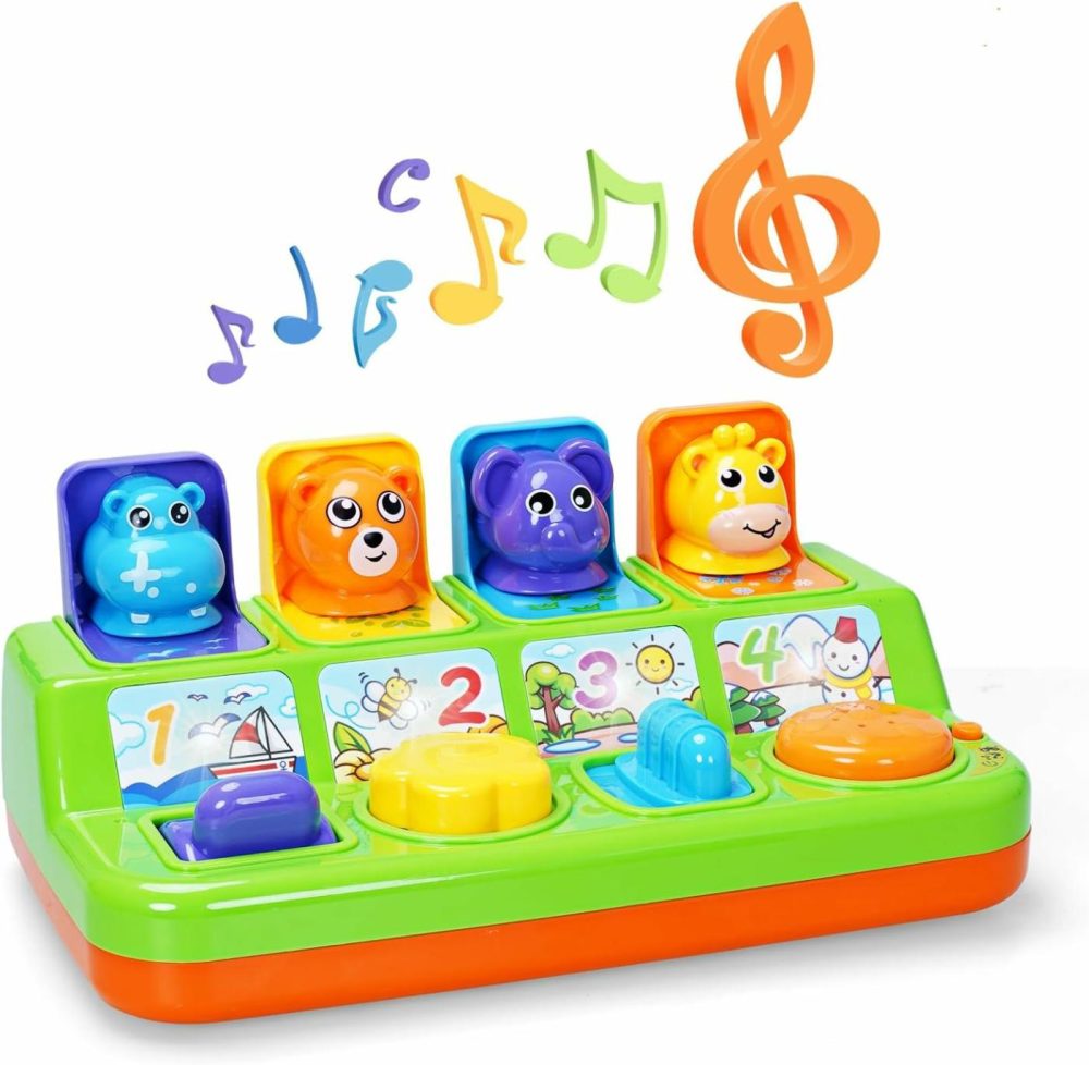 Toddler Pop Up Toy With Music And Light  Cause And Effect Toys For 6 9 12 18 Month Old Baby Toys  Early Learning Educational Toys For 1 2 3 Year Old Boy And Girls Gifts  |  Musical Toys All Toys Colorful