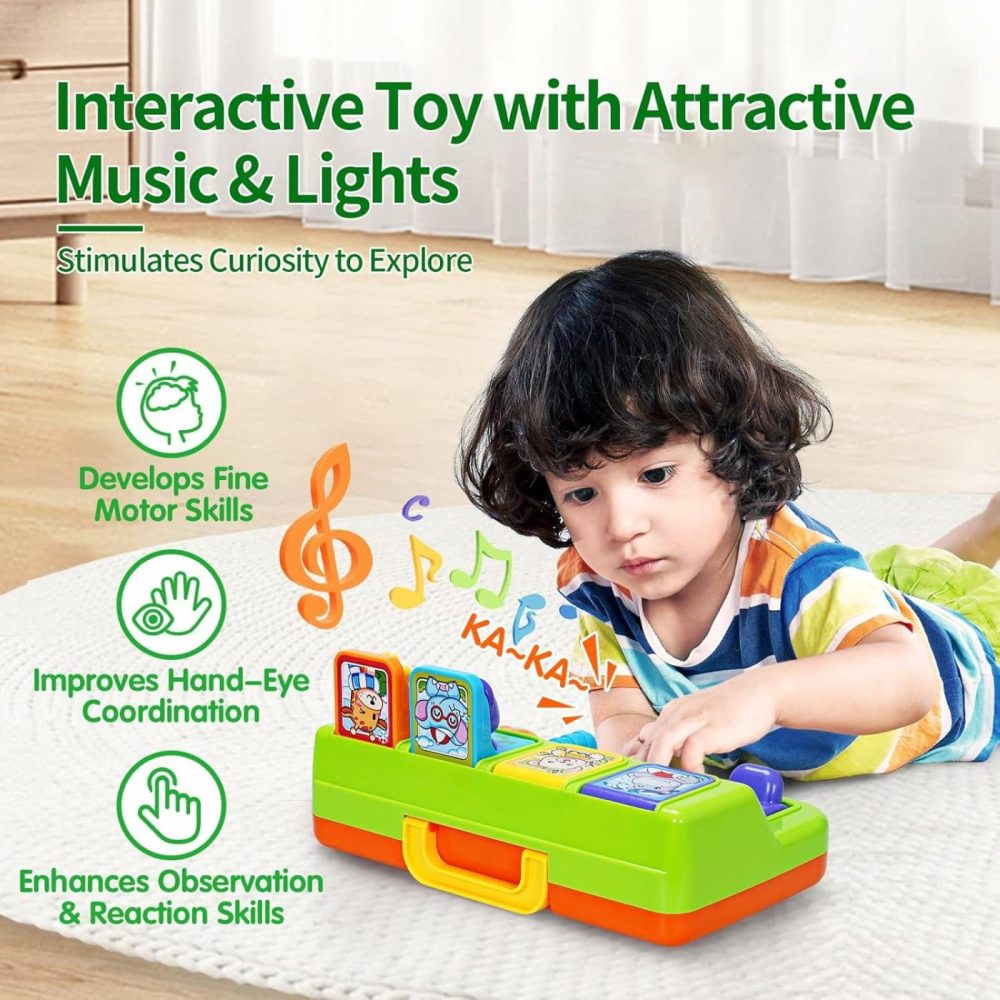 Toddler Pop Up Toy With Music And Light  Cause And Effect Toys For 6 9 12 18 Month Old Baby Toys  Early Learning Educational Toys For 1 2 3 Year Old Boy And Girls Gifts  |  Musical Toys All Toys Colorful