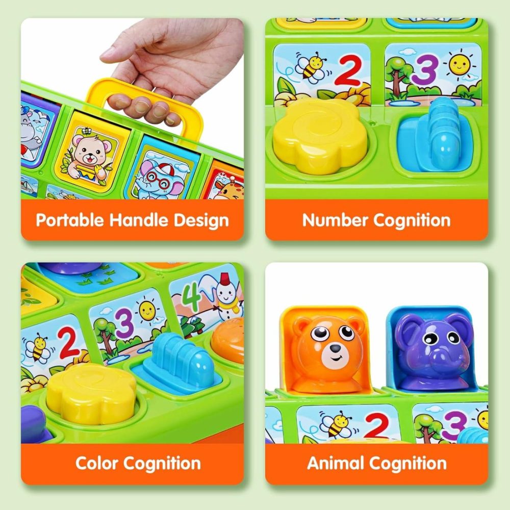 Toddler Pop Up Toy With Music And Light  Cause And Effect Toys For 6 9 12 18 Month Old Baby Toys  Early Learning Educational Toys For 1 2 3 Year Old Boy And Girls Gifts  |  Musical Toys All Toys Colorful