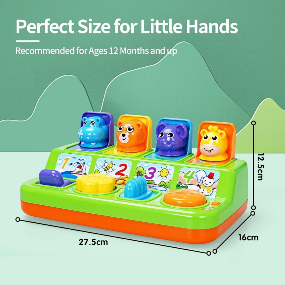 Toddler Pop Up Toy With Music And Light  Cause And Effect Toys For 6 9 12 18 Month Old Baby Toys  Early Learning Educational Toys For 1 2 3 Year Old Boy And Girls Gifts  |  Musical Toys All Toys Colorful