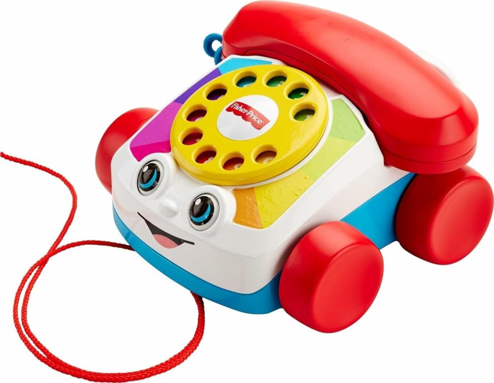 Toddler Pull Toy Chatter Telephone Pretend Phone With Rotary Dial And Wheels For Walking Play Ages 1+ Years  |  Electronic Early Development Toys All Toys Electronic Early Development Toys