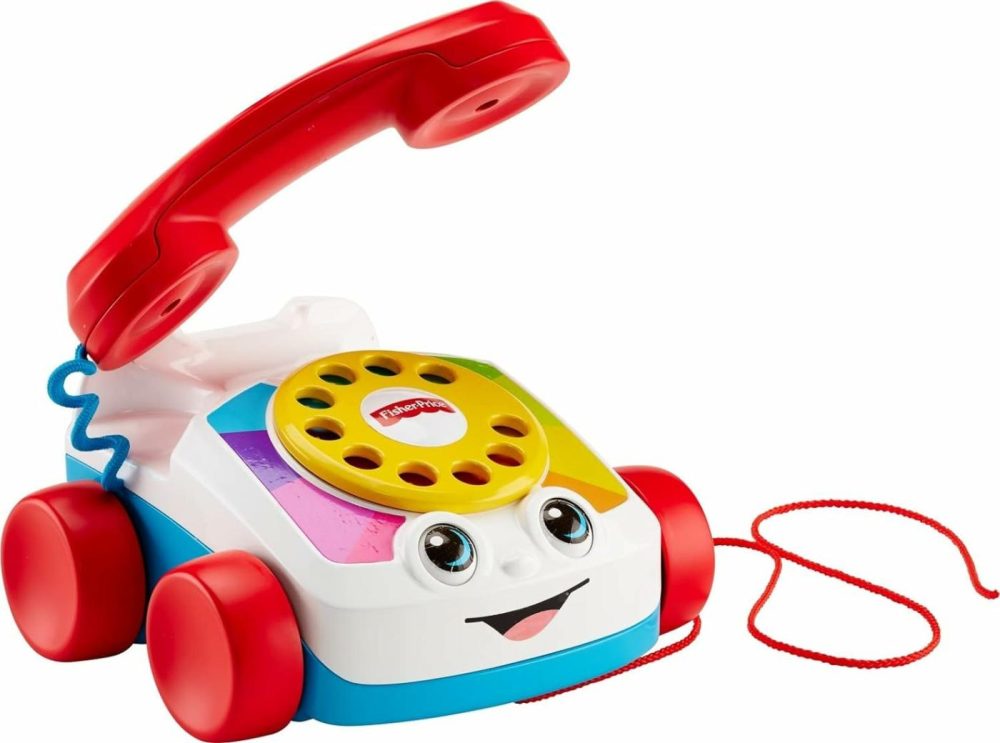 Toddler Pull Toy Chatter Telephone Pretend Phone With Rotary Dial And Wheels For Walking Play Ages 1+ Years  |  Electronic Early Development Toys All Toys Electronic Early Development Toys