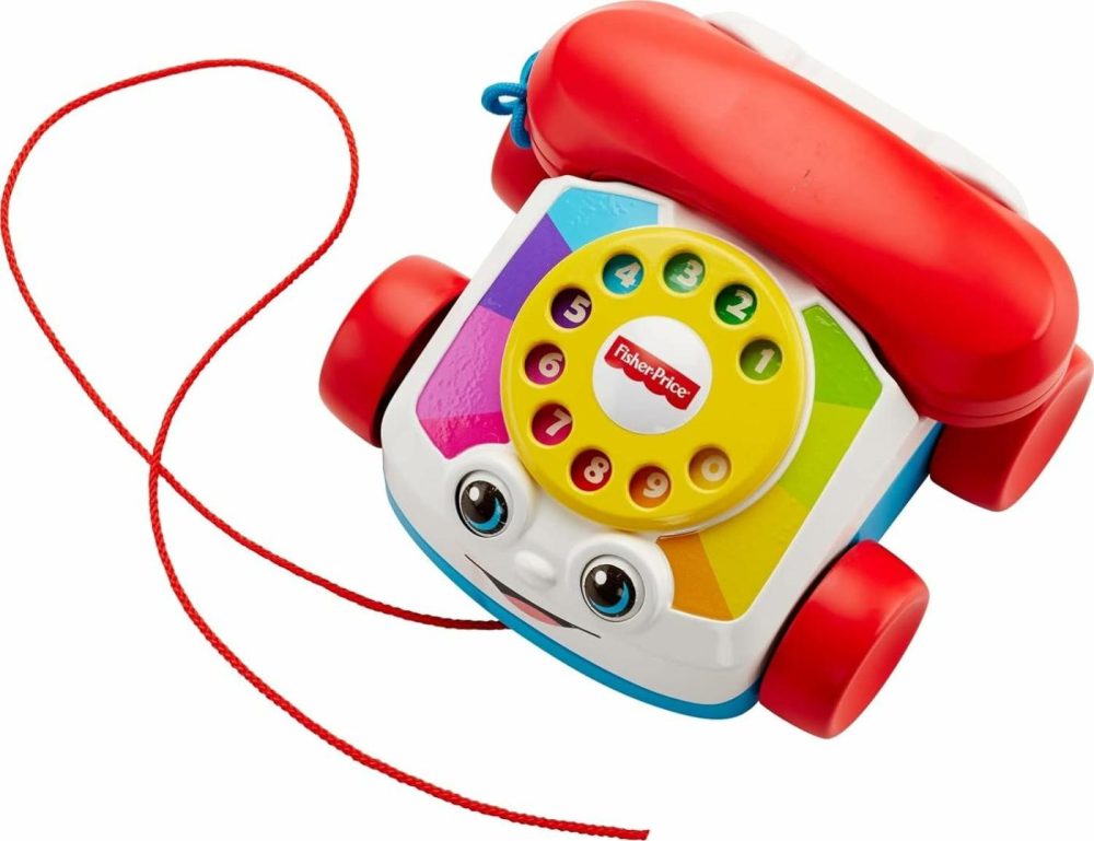 Toddler Pull Toy Chatter Telephone Pretend Phone With Rotary Dial And Wheels For Walking Play Ages 1+ Years  |  Electronic Early Development Toys All Toys Electronic Early Development Toys