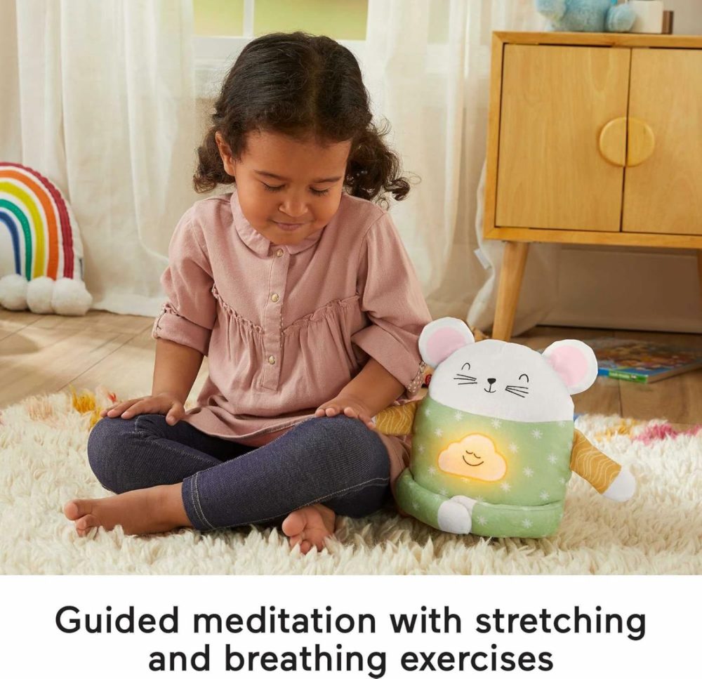 Toddler Toy Meditation Mouse Plush Sound Machine With Music And Light For Preschool Kids Ages 2+ Years  |  Musical Toys All Toys