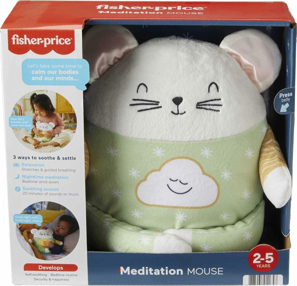 Toddler Toy Meditation Mouse Plush Sound Machine With Music And Light For Preschool Kids Ages 2+ Years  |  Musical Toys All Toys