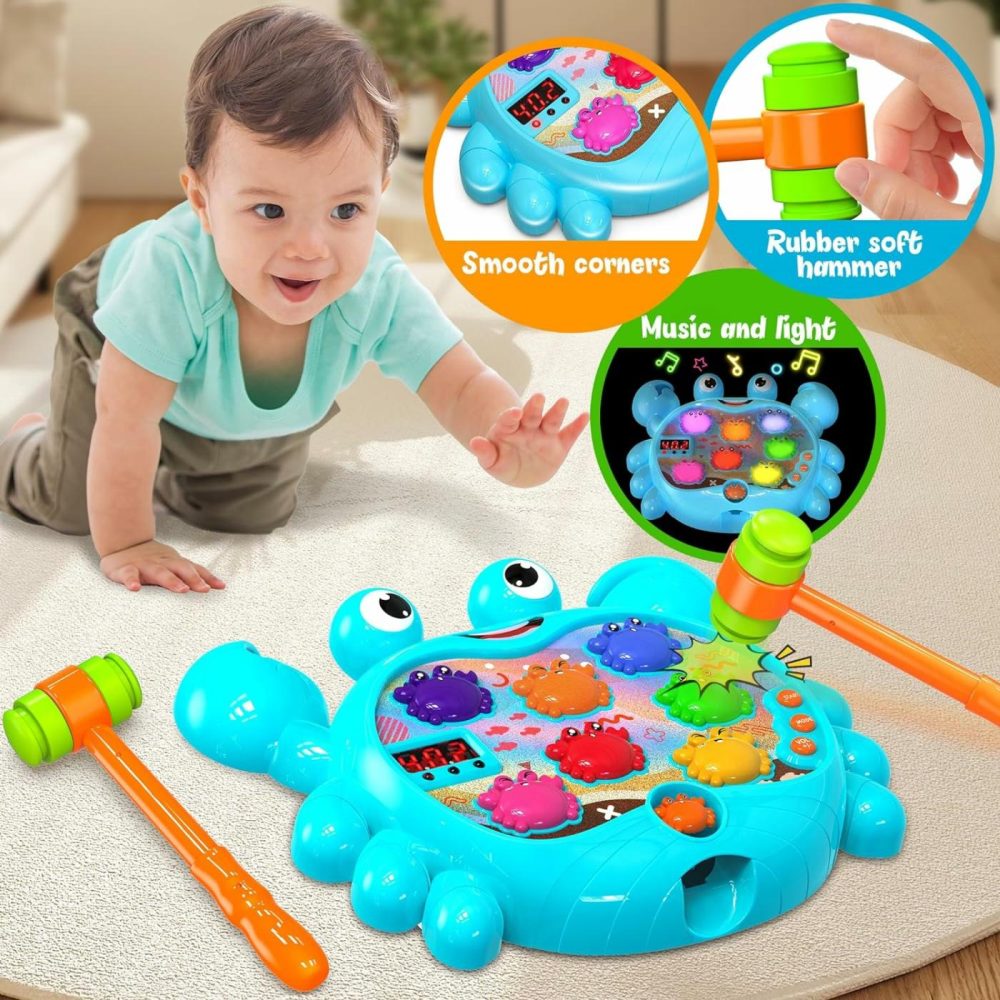 Toddler Toys For 2-4 Year Old Boy  2 Year Old Boy Birthday Gift With 2 Hammers  Toddler Game Learning Toy  Music Spray And Light-Up  Birthday Gift For Toddler Game Boy Toys  |  Hammering & Pounding Toys All Toys Hammering & Pounding Toys