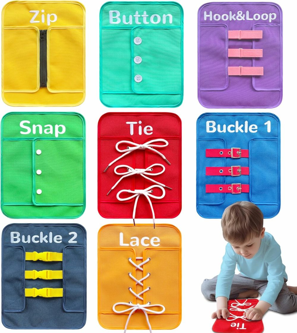 Toddlers Busy Board Montessori Toys For 3 4 5 Year Old Girls Boys  Fine Motor Skill Toys Basic-Life-Skills Shoe-Tying Practice For Kids  Buckle Zip String Toys Teacher Preschool Classroom  |  Sorting & Stacking Toys All Toys Sorting & Stacking Toys