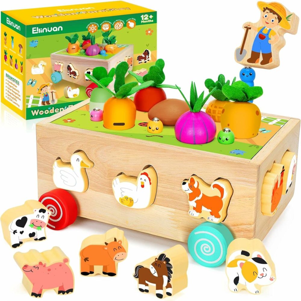 Toddlers Montessori Wooden Learning Toys For 1 2 3 Year Old Boys Girls  Shape Sorting Toys With Animals  Early Educational Fine Motor Skills Game  For Kids Age 1-3  |  Sorting & Stacking Toys All Toys Sorting & Stacking Toys