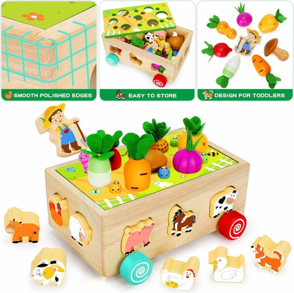 Toddlers Montessori Wooden Learning Toys For 1 2 3 Year Old Boys Girls  Shape Sorting Toys With Animals  Early Educational Fine Motor Skills Game  For Kids Age 1-3  |  Sorting & Stacking Toys All Toys Sorting & Stacking Toys