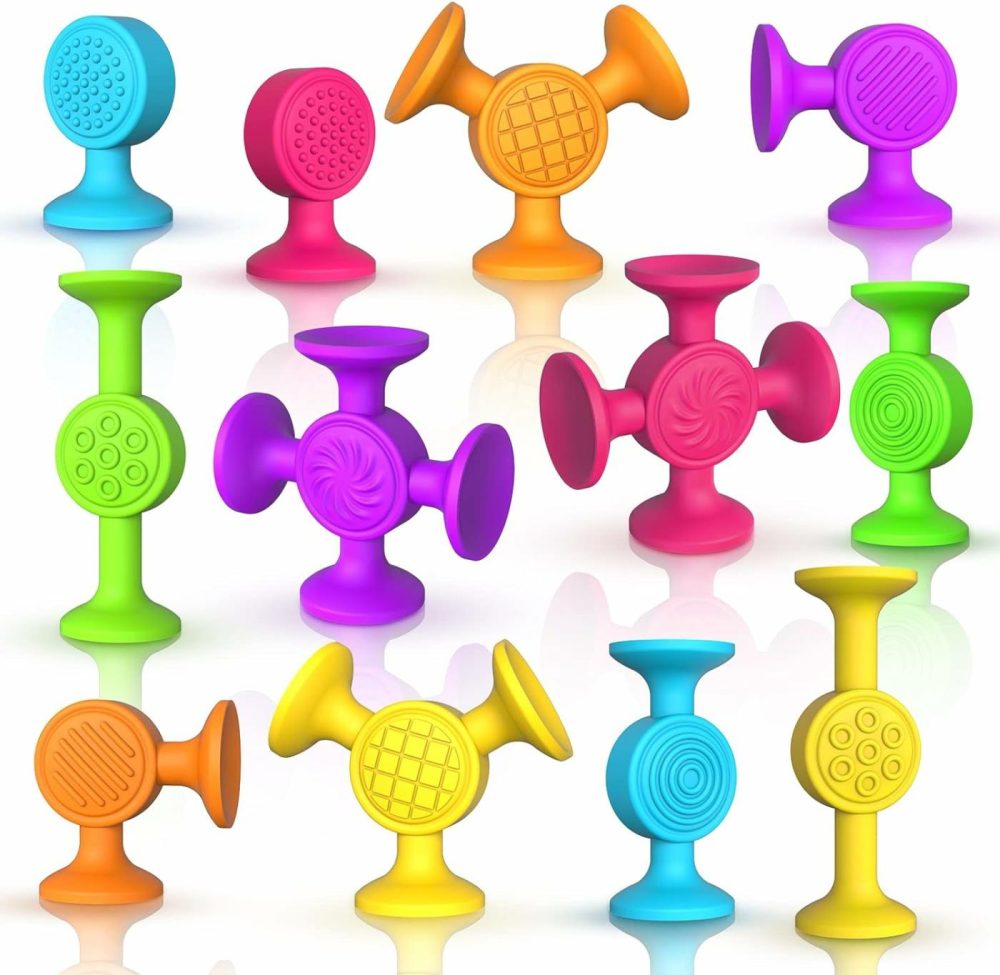 Toddlers Suction Cup Bath Toys: 12 Pcs Sensory Suction Bath Toys For Toddler  Kids Suction Fidget Toys Suction Cup Toys For Windows Travel  |  Bath Toys All Toys Bath Toys