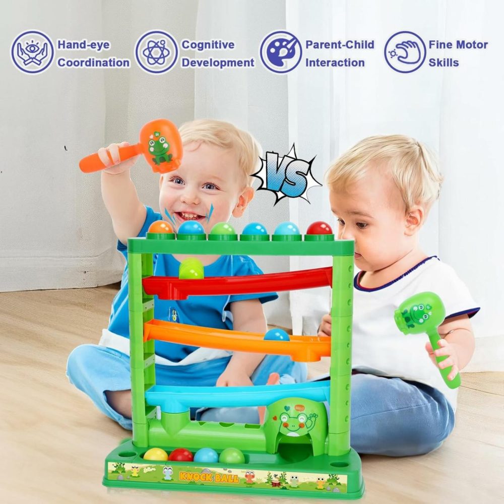 Toddlers Toys For 1 2 3 Years Old  Kids Pound A Ball Toys  Motor Skill Montessori Toys For Early Development  Interactive Toys For 12-24 Months Baby  Birthday Gift For Boys Girls Ages 1-3  |  Hammering & Pounding Toys All Toys Hammering & Pounding Toys