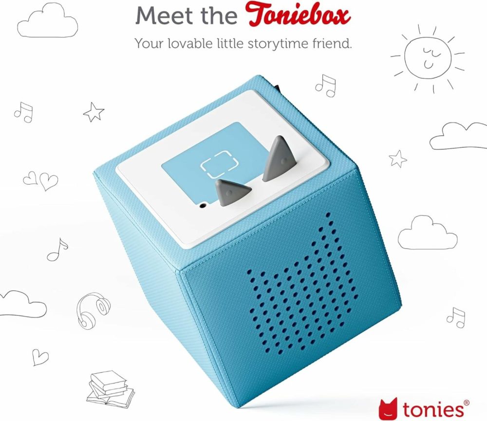 Toniebox Audio Player Starter Set With Sam-L-Am  Horton Hears A Who!  Cat In The Hat  And Playtime Puppy – Listen  Learn  And Play With One Huggable Little Box – Light Blue  |  Musical Toys All Toys Light Blue