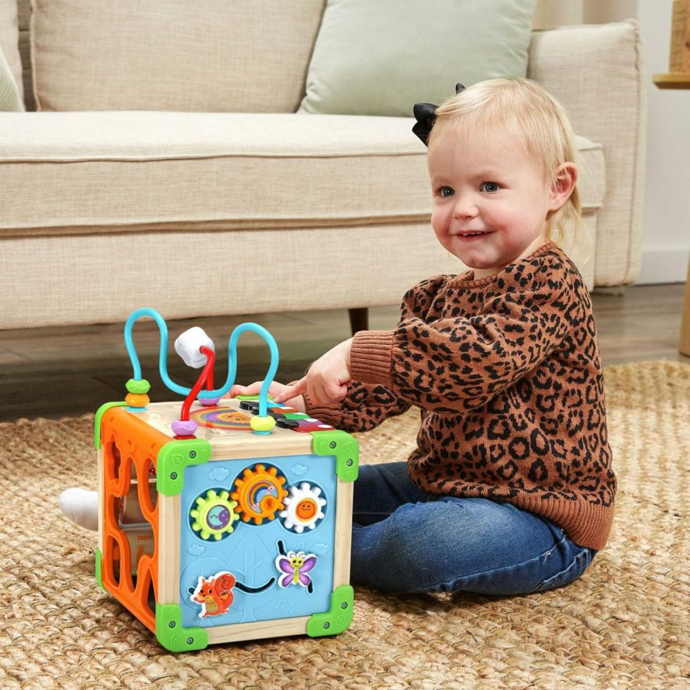 Touch And Learn Wooden Activity Cube  |  Activity Cubes Activity Cubes Activity Cubes