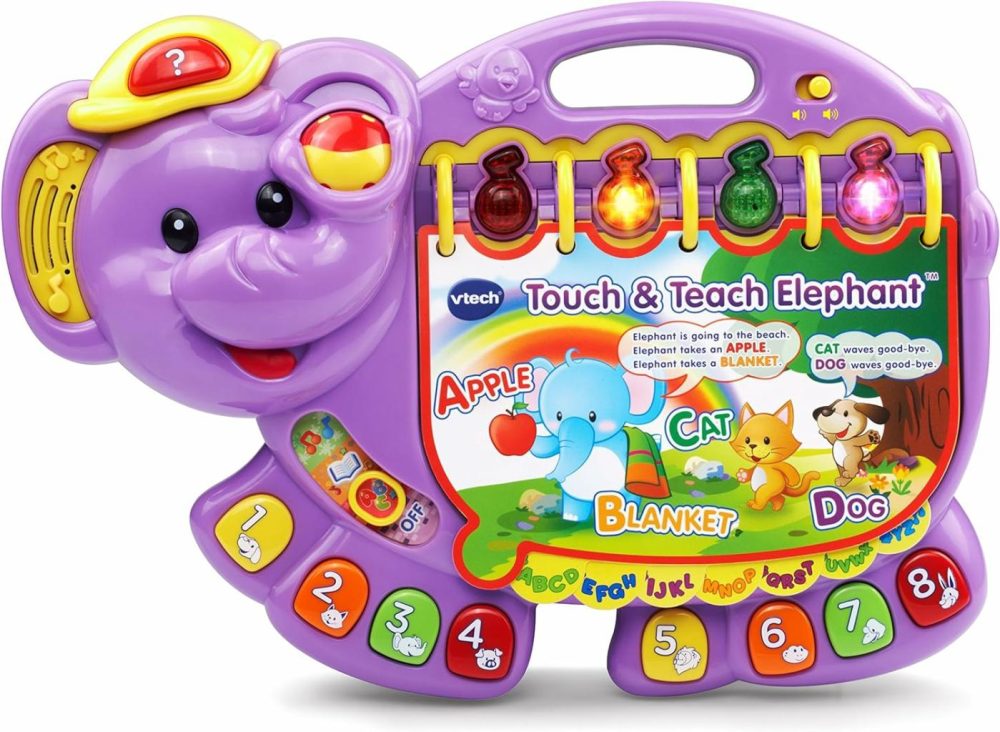 Touch And Teach Elephant  Purple  |  Musical Toys All Toys