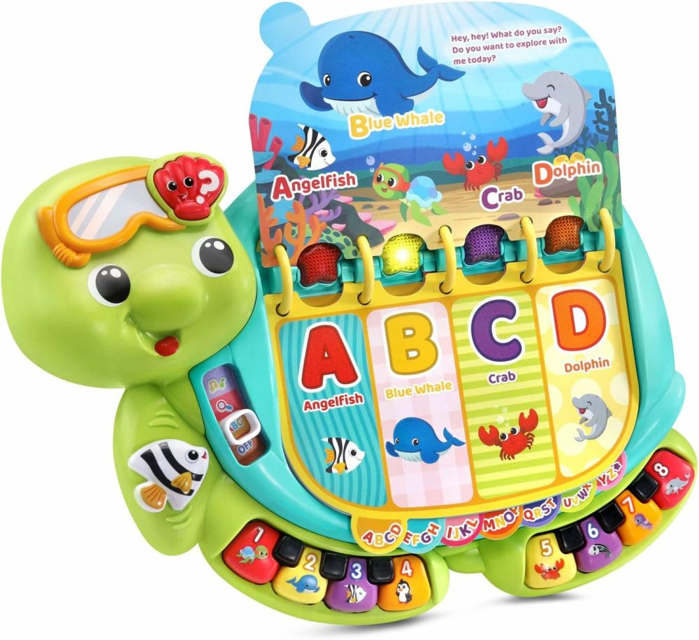 Touch And Teach Sea Turtle Interactive Learning Book  Green  |  Musical Toys All Toys