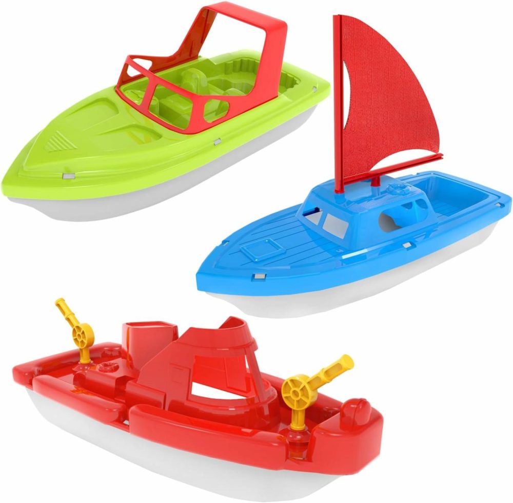 Toy Boats  3 Pcs Boat Bath Toy Toddler Pool Toys  Toy Boats For Water Play Plastic Toy Boats For Toddlers 1-3  |  Bath Toys All Toys Bath Toys