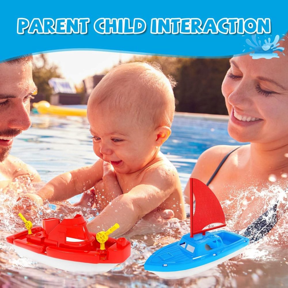 Toy Boats  3 Pcs Boat Bath Toy Toddler Pool Toys  Toy Boats For Water Play Plastic Toy Boats For Toddlers 1-3  |  Bath Toys All Toys Bath Toys