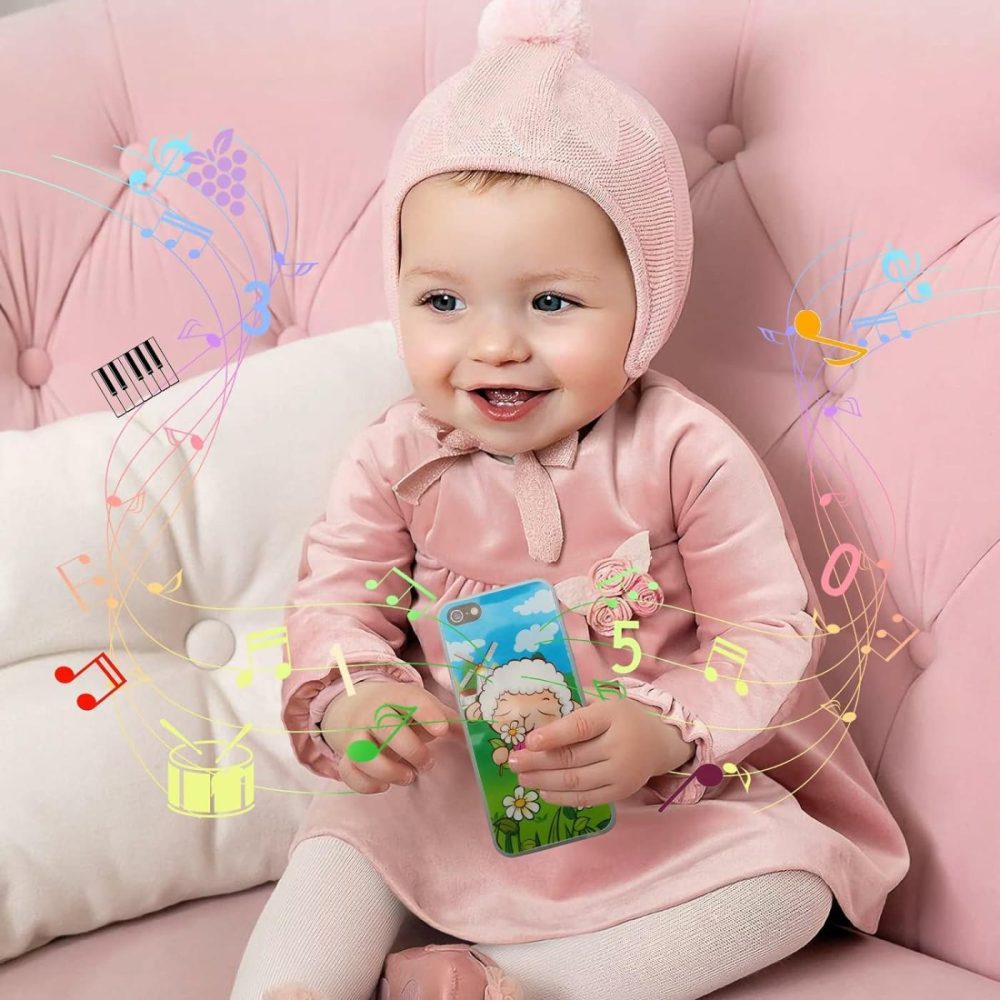 Toy Learning Play Cell Phone With 8 Functions And Dazzling Lights For Toddler Baby Kids 12-18 Months Ages 1-3 Year Old  |  Musical Toys All Toys