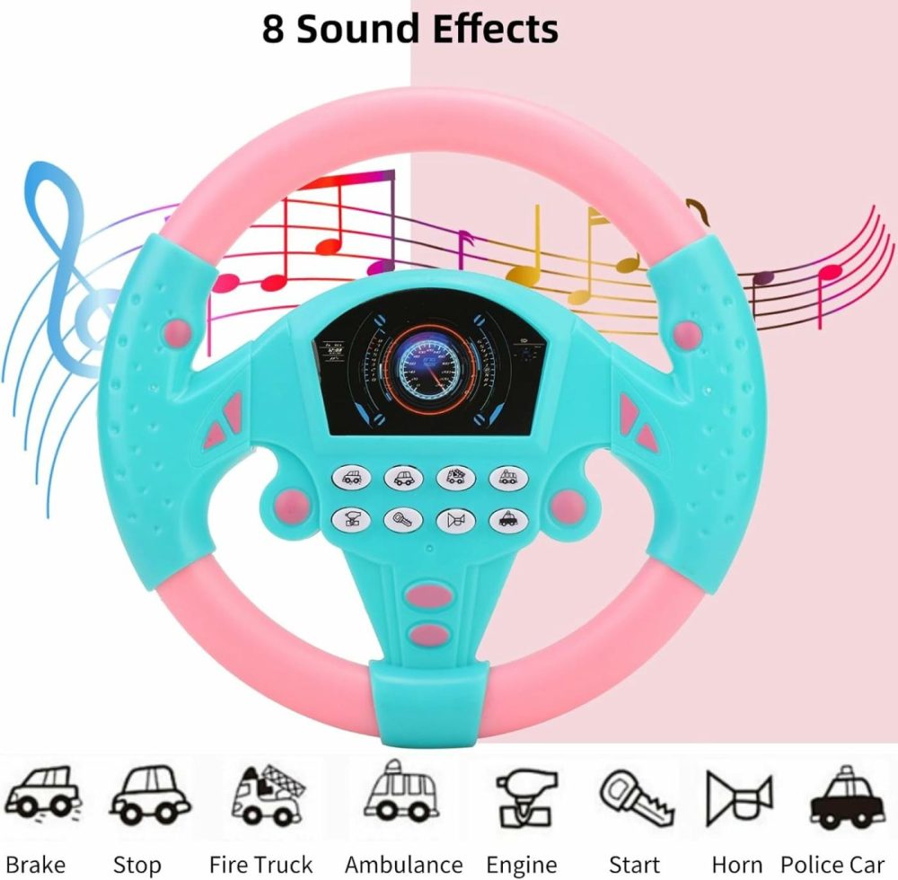 Toy Steering Wheel  Simulated Driving Controller Electric Early Learning Educational Sounding Toy Pretend Driving Seat Toys For Children Boys And Girls  Kids Interactive Toys,  |  Musical Toys All Toys