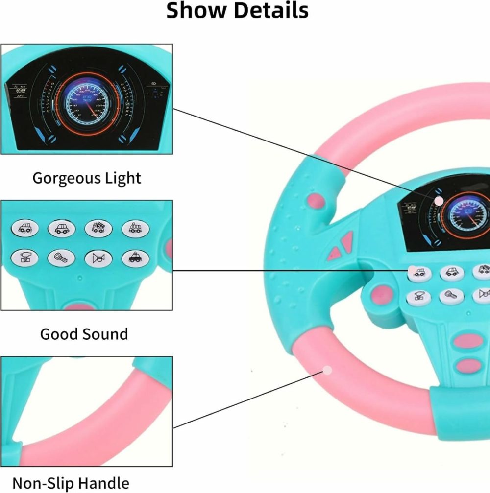 Toy Steering Wheel  Simulated Driving Controller Electric Early Learning Educational Sounding Toy Pretend Driving Seat Toys For Children Boys And Girls  Kids Interactive Toys,  |  Musical Toys All Toys