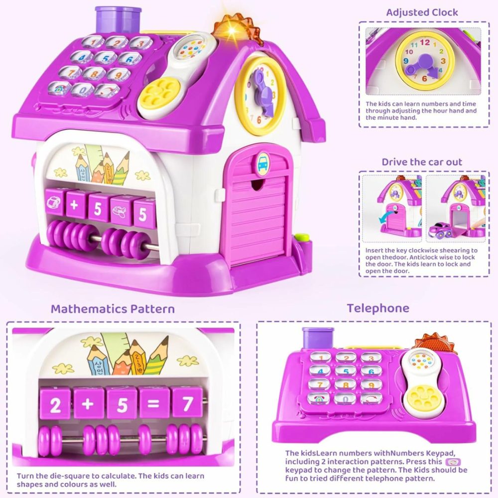 Toys For 1 2 Year Old Girl Gifts  Montessori Toddler Toys 8 In 1 Multi-Functional Learning House For 1-2 Year Old Girl Birthday Gifts  Baby Toys 12-18 Months Girls And Boys  |  Musical Toys All Toys