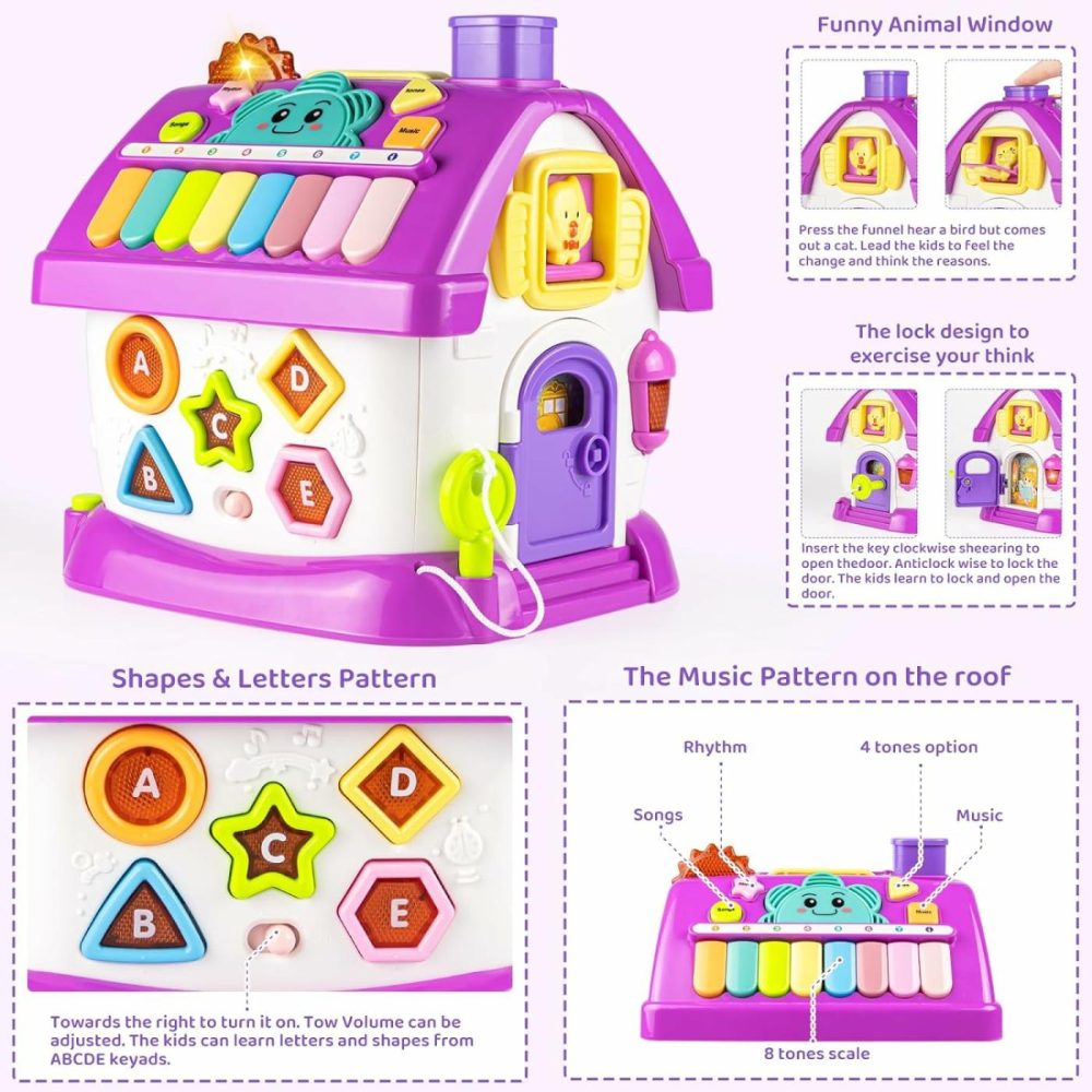 Toys For 1 2 Year Old Girl Gifts  Montessori Toddler Toys 8 In 1 Multi-Functional Learning House For 1-2 Year Old Girl Birthday Gifts  Baby Toys 12-18 Months Girls And Boys  |  Musical Toys All Toys