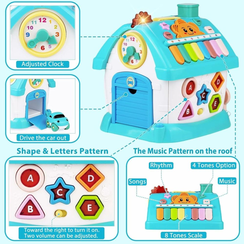 Toys For 1+ Year Old Boy Gifts: Baby Musical Toys 12-18 Months 8-In-1 Multi-Functional House – Educational Learning Toys For Toddlers Age 1-3 – First Birthday Gifts Boys Girls  |  Musical Toys All Toys