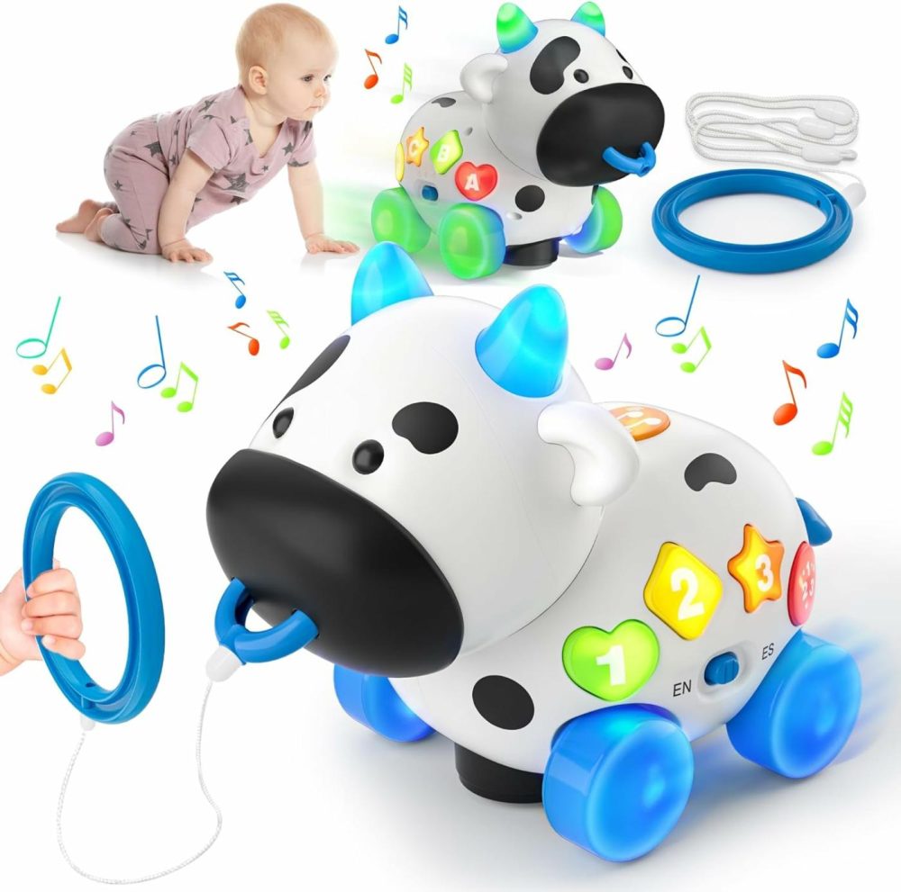 Toys For 1 Year Old Boy Girl  Blingual Musical Cow Baby Toy 6-12-18 Months  Toddlers Toys 1+ Year Old Gifts  Educational Learning Toys For 1St Birthday  |  Musical Toys All Toys