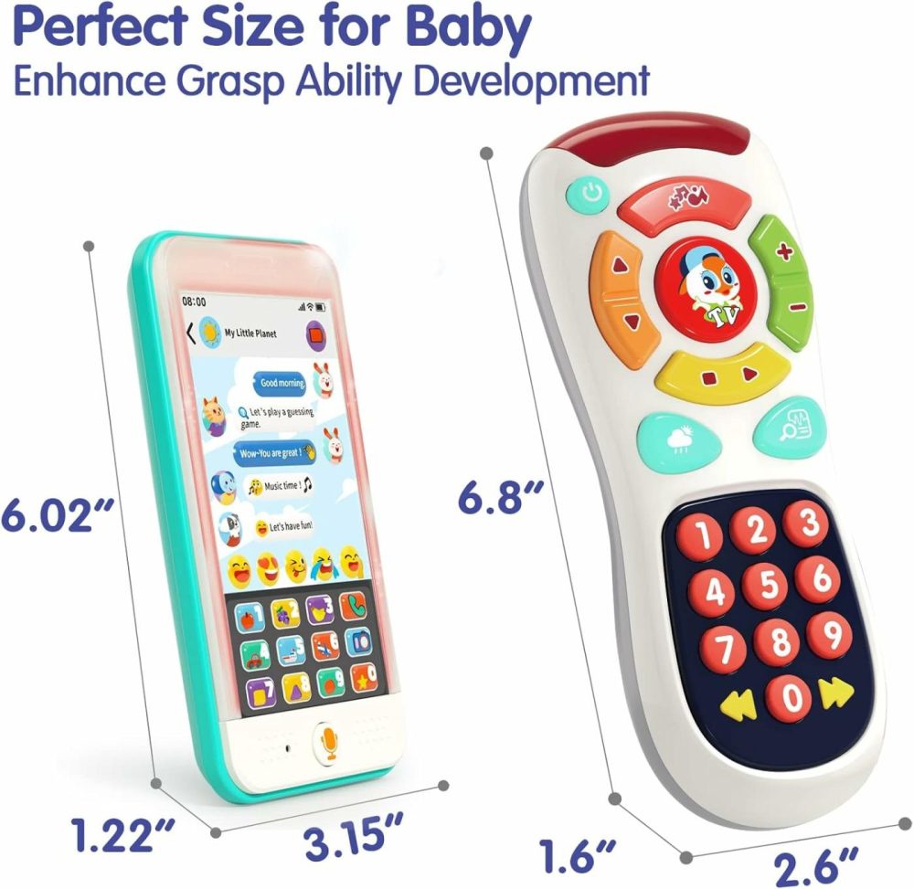 Toys For 1 Year Old Boy Toys  2Pcs Phone & Remote Control Pack  1 Year Old Girl Gifts Baby Toys 12-18 Months Baby Toys 6-12 Months  Toys For 1 + Year Old Boy Toys For 1 + Year Old Girl Boy  |  Musical Toys All Toys Remote Control Phone Sets