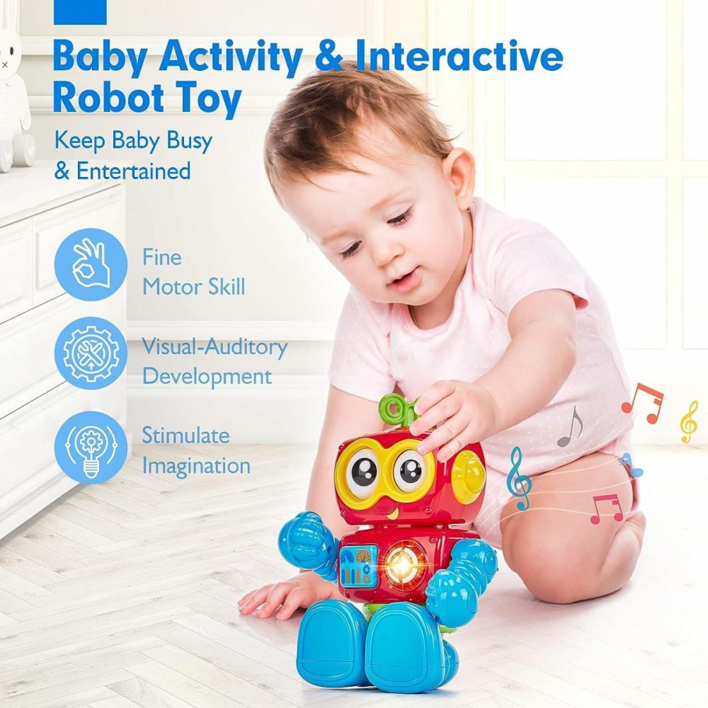 Toys For 1 Year Old Boy Toys Birthday Gfit – Musical Light Up Poseable Activity Robot Baby Toys 12-18 Months  One Year Old Interactive Motor Skill Toy  |  Electronic Early Development Toys All Toys Electronic Early Development Toys