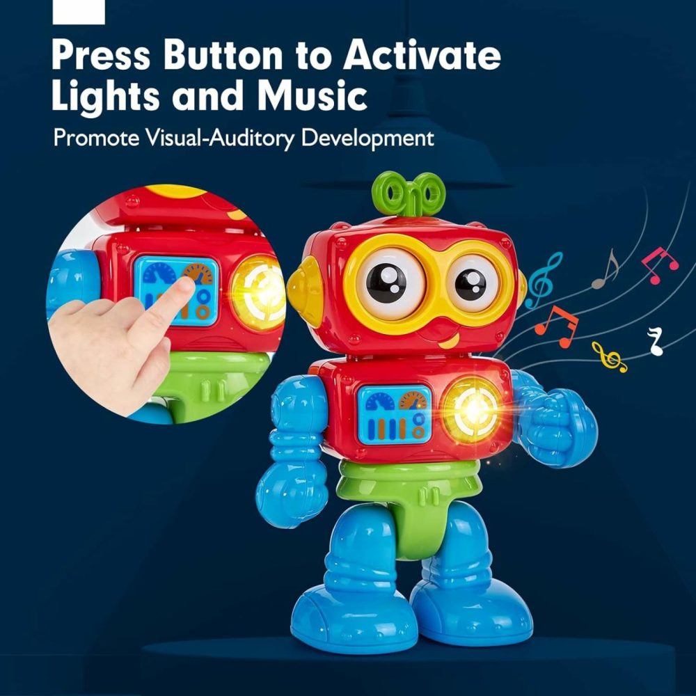 Toys For 1 Year Old Boy Toys Birthday Gfit – Musical Light Up Poseable Activity Robot Baby Toys 12-18 Months  One Year Old Interactive Motor Skill Toy  |  Electronic Early Development Toys All Toys Electronic Early Development Toys