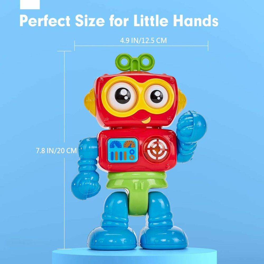 Toys For 1 Year Old Boy Toys Birthday Gfit – Musical Light Up Poseable Activity Robot Baby Toys 12-18 Months  One Year Old Interactive Motor Skill Toy  |  Electronic Early Development Toys All Toys Electronic Early Development Toys