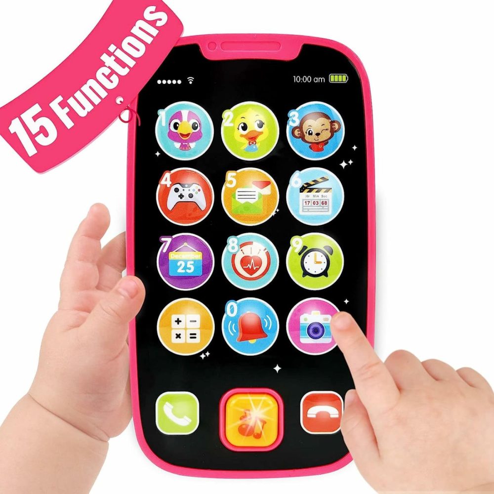 Toys For 1 Year Old Girl Gifts  15 Functions 1 Year Old Girl Toys For 1 + Year Old Girl  Baby Kids Toy Phone Baby Toys 12-18 Months 1 Year Old Girl Toys 2 Year Old Girl Toys – Pink  |  Musical Toys All Toys Pink