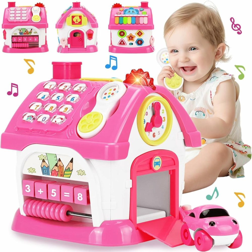 Toys For 1+ Year Old Girl Gifts: Montessori Musical Toddler Toys Age 1-2 – 8-In-1 Multi-Functional House Educational Baby Toys 6-12 12-18 Months – First Birthday Gift For 1 2 Year Old Girls Boys Kids  |  Musical Toys All Toys