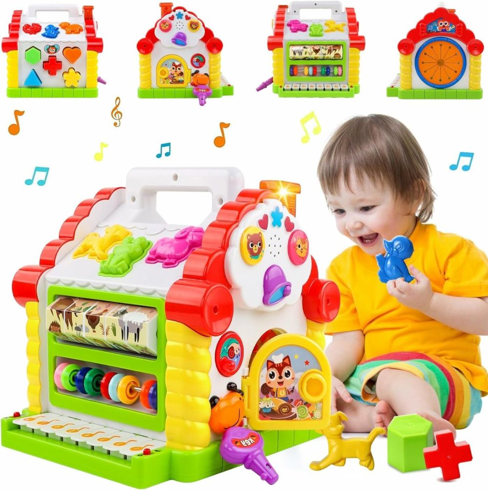 Toys For 1 Year Old Girl Gifts,First Birthday Gifts For Girls Boys 8 In 1 Montessori Music Early Educational Baby Toys 12-18 Months With Sound/Lights/Blocks/Animals For Toddlers Age 1 2 3 Christmas  |  Musical Toys All Toys