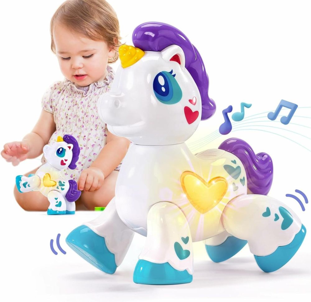 Toys For 1 Year Old Girl Toddler Girl Toys Unicorn Musical Light Up Baby Girls  Interactive Travel One Year Old Girl Christmas Stocking Stuffers  |  Musical Toys All Toys