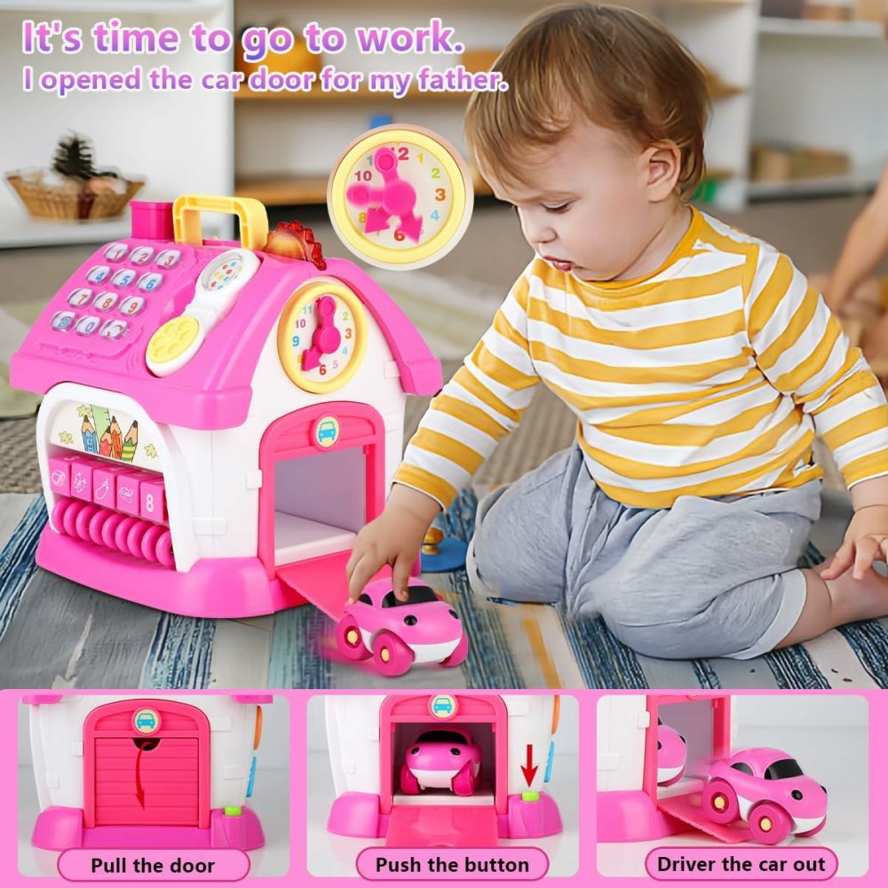 Toys For 1+ Year Old Girls – Montessori Musical Toys For Toddlers Age 1-2  8-In-1 Multi-Functional House Toys With Sound  Lights  Music  Great Gifts For 1+ Year Old Girls Birthday Xmas  |  Musical Toys All Toys