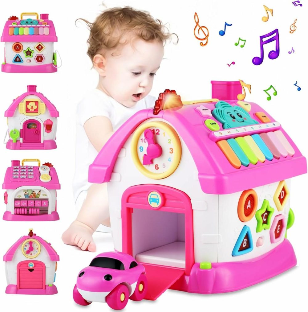 Toys For 1+ Year Old Girls – Montessori Musical Toys For Toddlers Age 1-2  8-In-1 Multi-Functional House Toys With Sound  Lights  Music  Great Gifts For 1+ Year Old Girls Birthday Xmas  |  Musical Toys All Toys